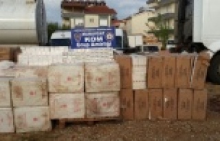ASFALT ZİFT TANKERİNDE 79 BİN 350 PAKET SİGARA...