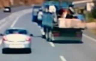 FRENİ PATLAYAN KAMYONDAN ATLAYARAK KURTULDU