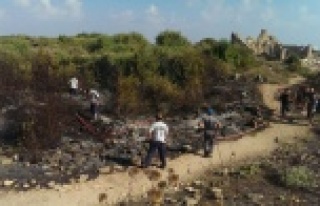 ANTİK KENTTE YANGIN PANİĞİ