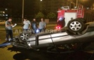 ÇEVRE YOLUNDA KORKUTAN KAZA