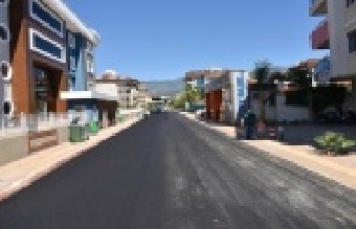 Oba'daki Maki Sokak asfaltlanıyor