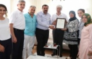 ŞEHİT YAKINLARINA ŞÜKRAN BELGESİ