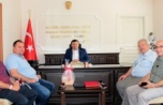 Malkaralı muhtarlar Tanrıseven'i ziyaret etti