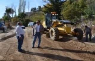 Akçatı yolu asfalta hazırlanıyor