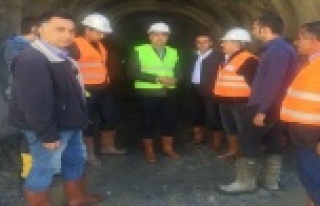 Baraj inşaatını incelemeye geldi