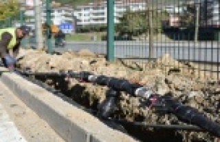 Çevre yoluna otomatik sulama sistemi