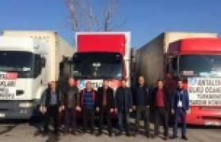 Ülkücülerin yardım TIR’ları yola çıktı