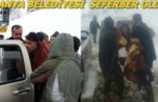 Karda mahsur kalan nine böyle kurtarıldı