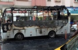 Otel servisi yandı personel ölümden döndü