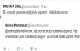 Sınavlar Cuma Namazı'na denk gelince