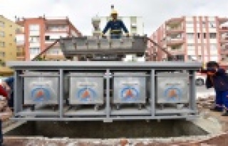 Çöp konteynerleri yer altına alındı