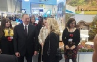 İlham Aliyev Alanya standında