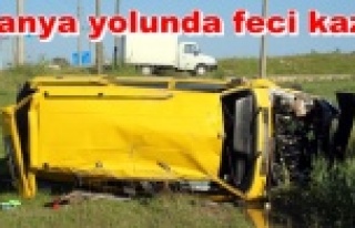 Otomobil buğday tarlasına uçtu