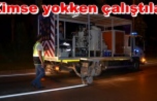 Alanya'nın yol çizgileri yenilendi