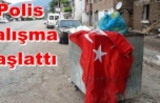 Çöpte Türk Bayrağı bulundu