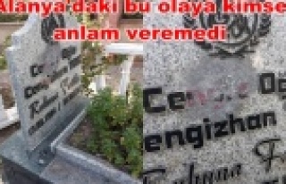 Mezar taşına ateş açtılar