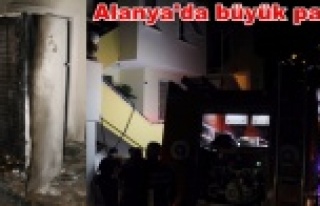 Buzdolabı patlayan evde yangın paniği