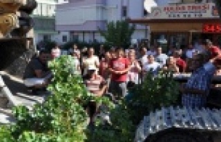 Otopark eylemine polis müdahalesi