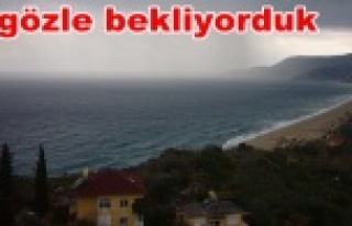 Alanya'da sağanak yağmur sevinci
