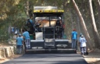 İncekum Tabiat Parkı'na sıcak asfalt