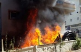 Komşu Gazipaşa'da korkutan yangın