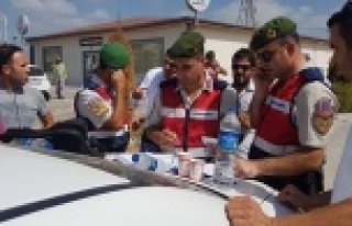 Jandarmadan motosiklet denetimi