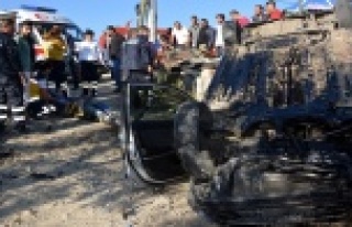 Araç takla attı, 3 kişi yaralandı