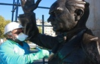 Atatürk Anıtı'na profesyonel bakım