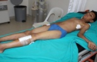 Bisiklet süren çocuğa köpek saldırdı