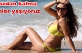 Doğuda kar Alanya’da deniz keyfi
