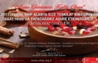 MHP Alanya'ya aşure dağıtacak