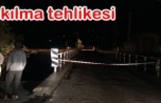 O köprü araç trafiğine kapatıldı