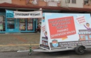 Alanya'da zincir marketlere ilginç tepki