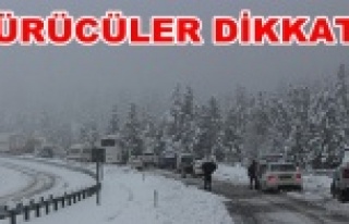 Alanya-Konya yolu kar nedeniyle kapandı