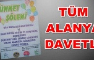 Alanya'da sünnet şöleni yapılacak