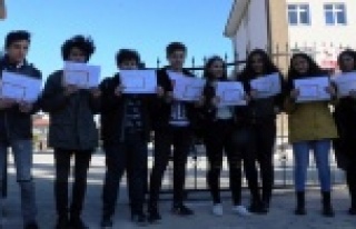 Hacizli okulda karne protestosu