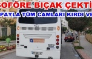 Alanya'da halk otobüsüne çirkin saldırı