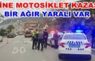 Alanya'da motosikletle kamyon çarpıştı!
