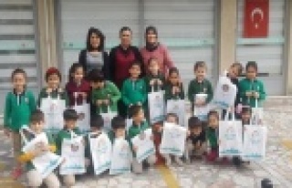 Alanya Engelsiz Sanat Atölyesinin minik ziyaretçileri