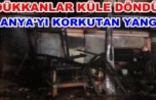 Alanya Sanayi Sitesinde korkutan yangın