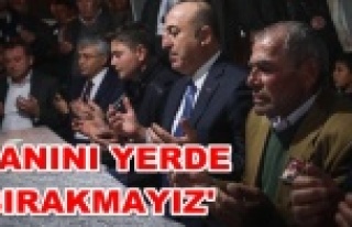 Bakan Çavuşoğlu, şehit evini ziyaret etti