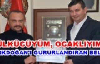 Türkdoğan'a teşekkür belgesi