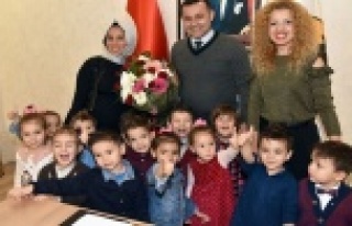 Akıl Küpü miniklerinden Başkan Yücel'e ziyaret