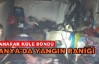 Alanya’da ev yangını paniğe neden oldu