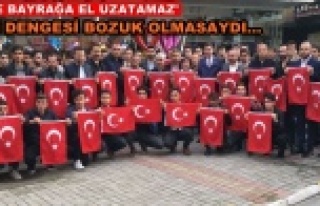 Bayrak indiren şahsın akli dengesi bozukmuş