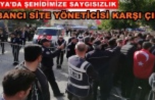 Şehit cenazesine büyük saygısızlık