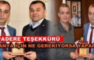 Sönmez'den Yücel ve Güney'e plaketli...