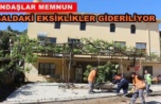 Alanya'da cami ve mezarlıklara parke