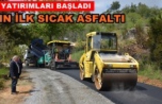 Alanya’da sıcak asfalt çalışmaları