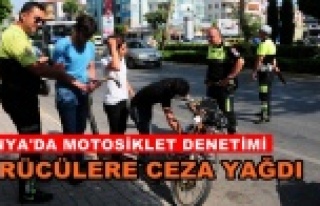 Motosiklet denetiminde ceza yağdı
